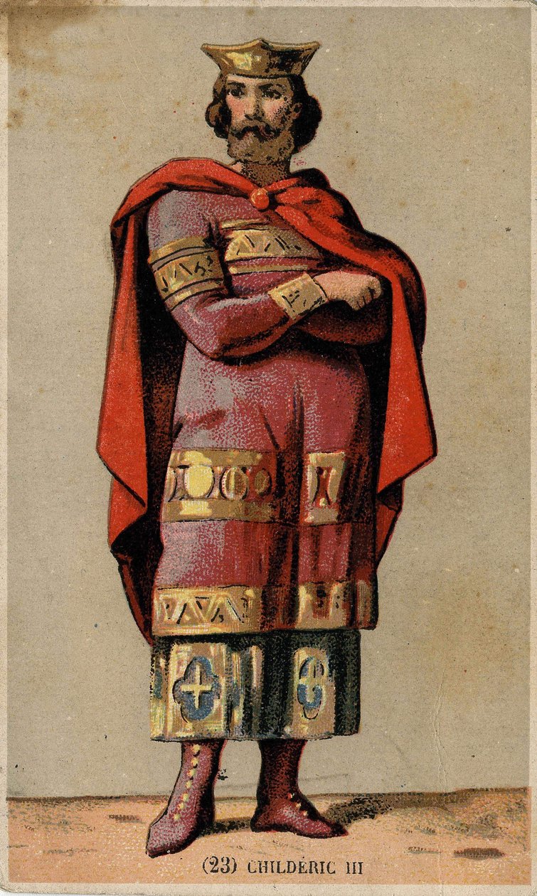 muotokuva Childerick III:sta (kuollut 755), viimeisen Merovingien kuninkaan. tekijältä Unknown artist