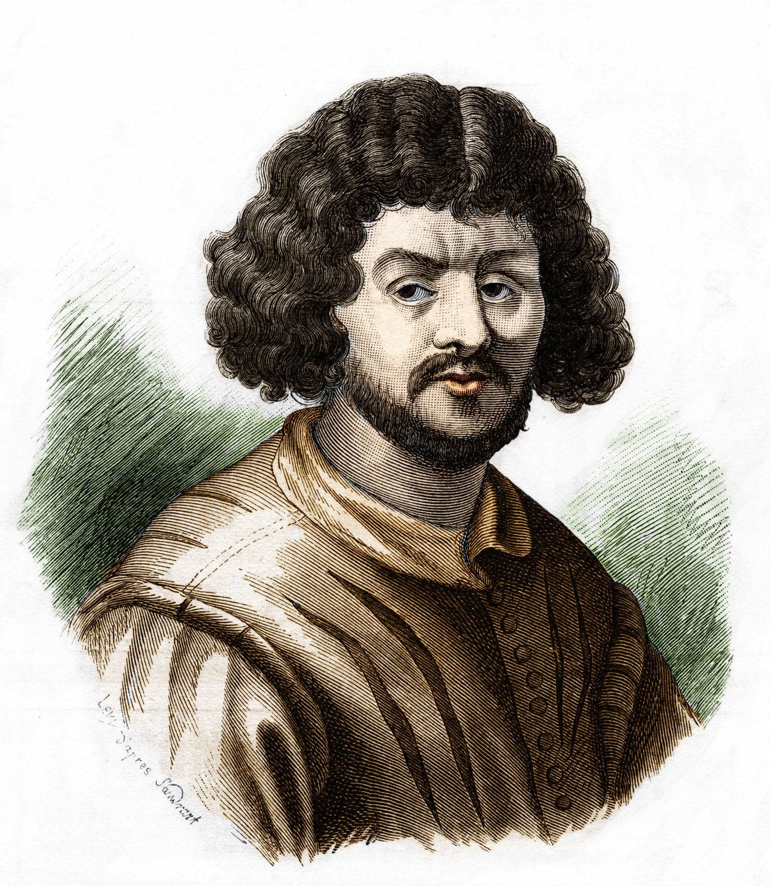 muotokuva Claude Gelleestä, nimeltään Lorrain (1600-1682), ranskalainen taidemaalari. tekijältä Unknown artist