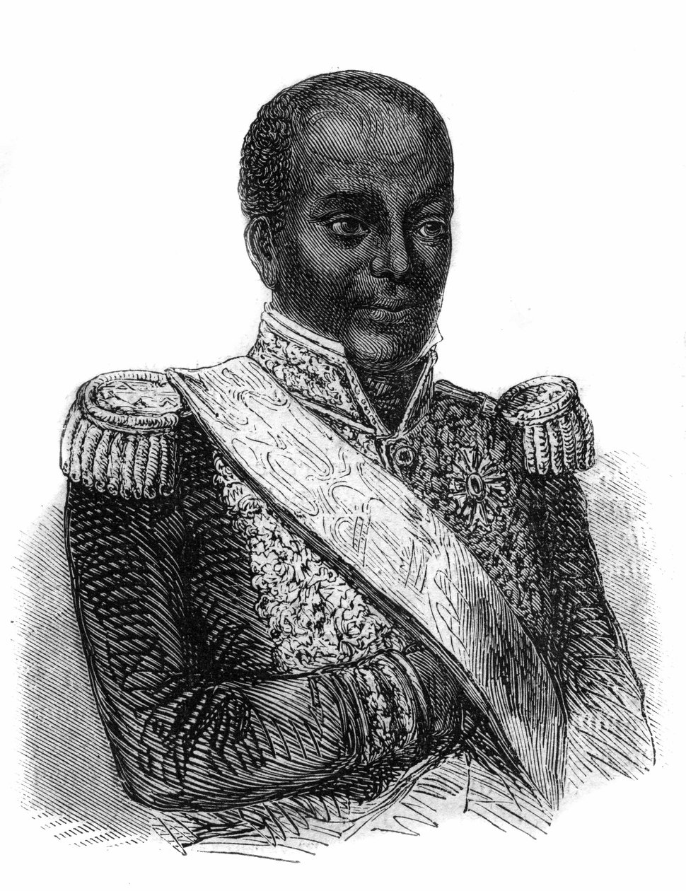 muotokuva Faustin Soulouquesta (1782-1867), Haitin presidentistä (1847-1849) ja keisarista (1849-1859) nimellä Faustin I. tekijältä Unknown artist