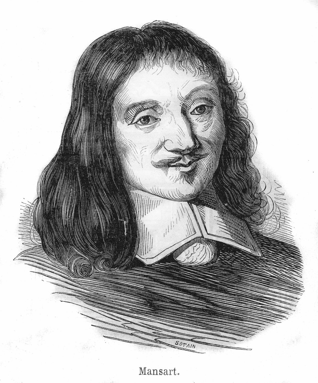muotokuva François Mansartista (1598-1666), ranskalaisesta arkkitehdista. tekijältä Unknown artist
