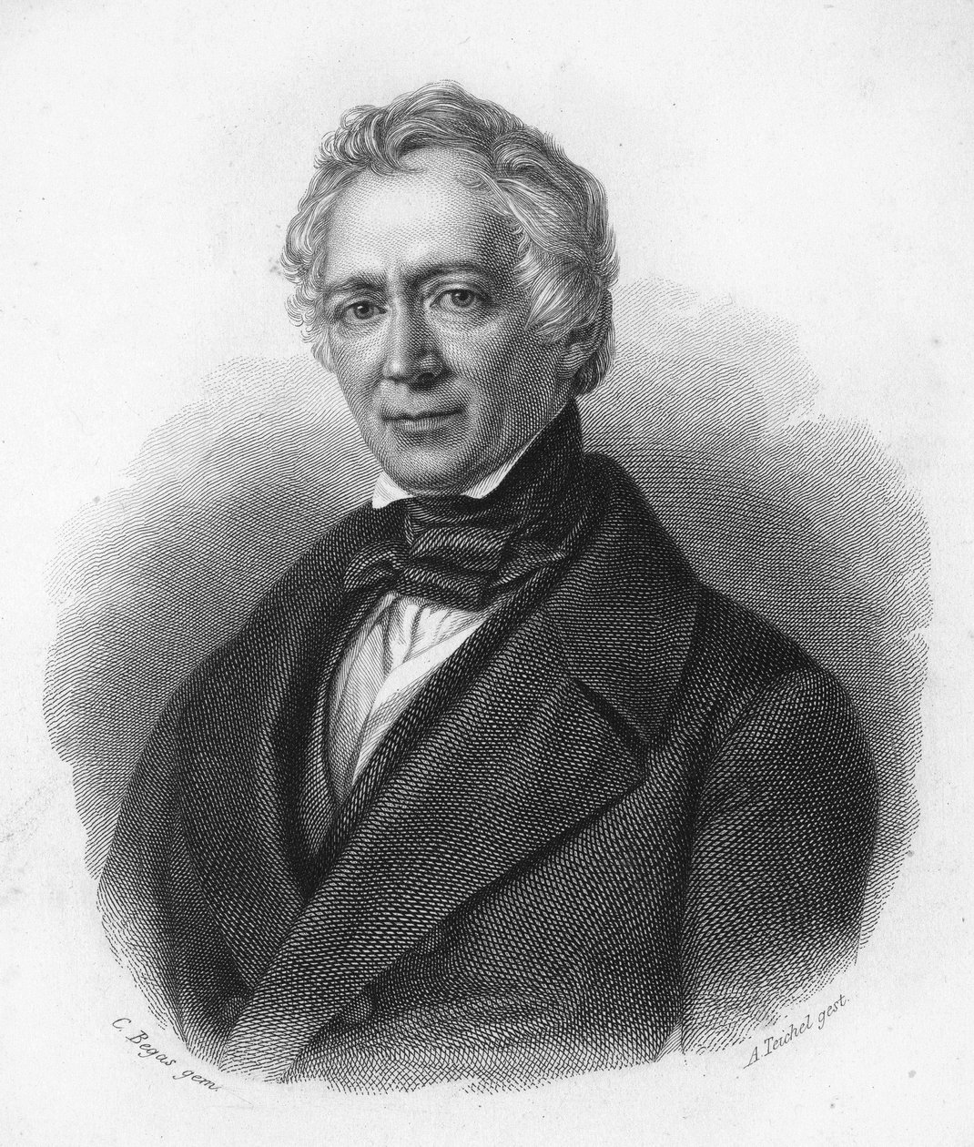Friedrich von Raumerin muotokuva. 1800-luvun saksalainen historioitsija. tekijältä Unknown artist