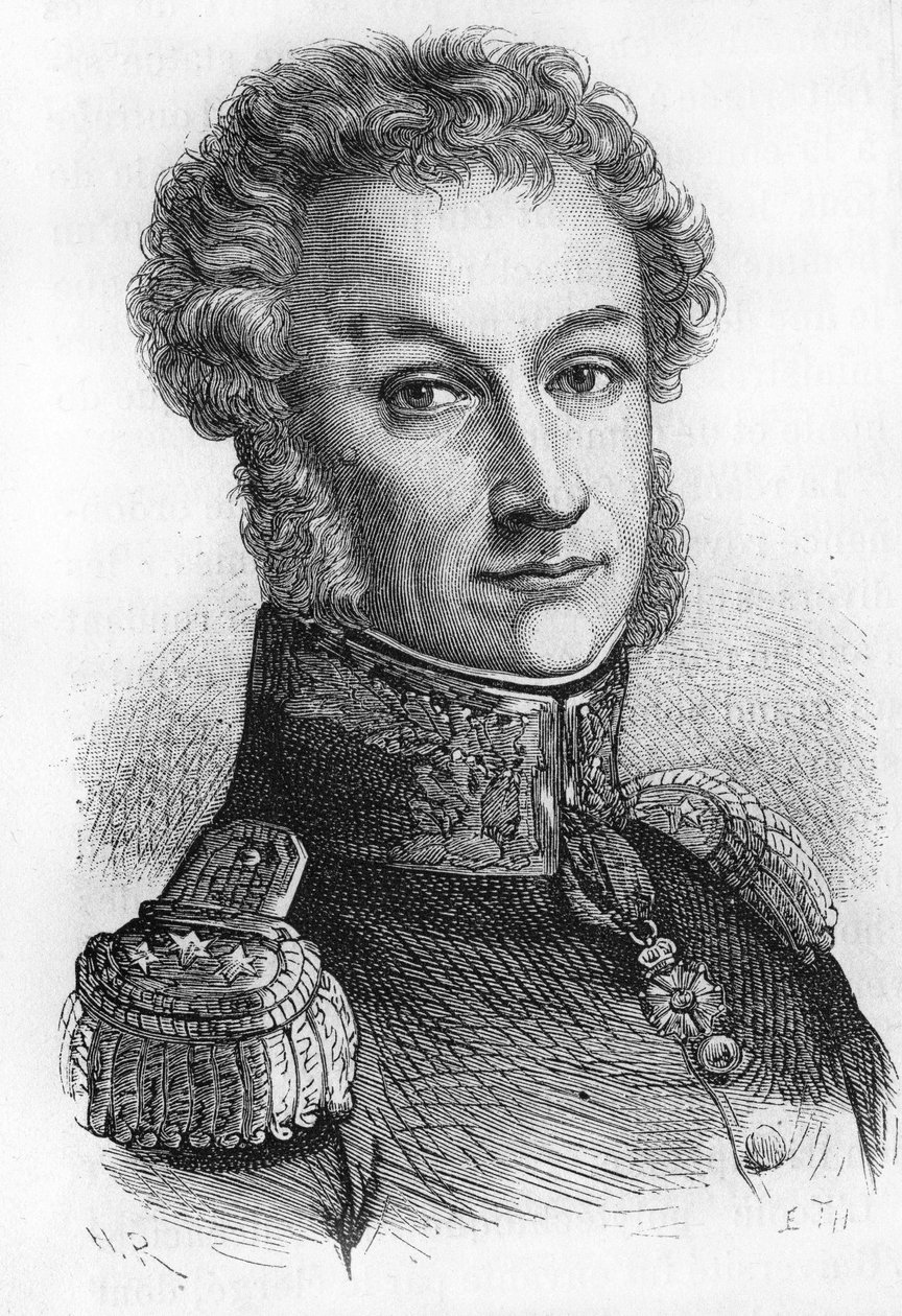kenraali Cambronnen muotokuva. Viccount Cambronne. Ranskan kenraali (1770-1842). tekijältä Unknown artist