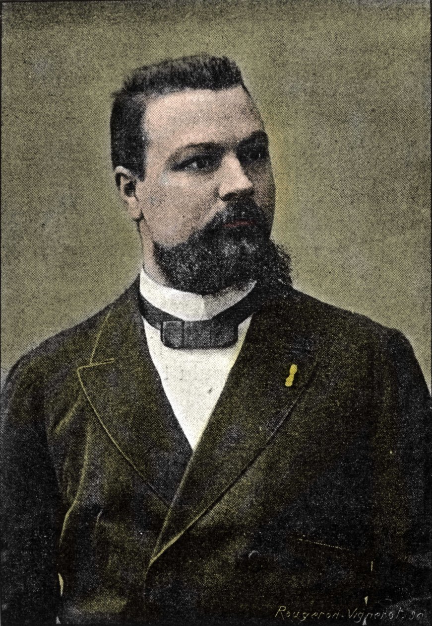 muotokuva Gerard Encaussesta, joka tunnetaan Papus-okkultistina, Martinistin ritarikunnan perustajajäsenenä (1865-1916). tekijältä Unknown artist