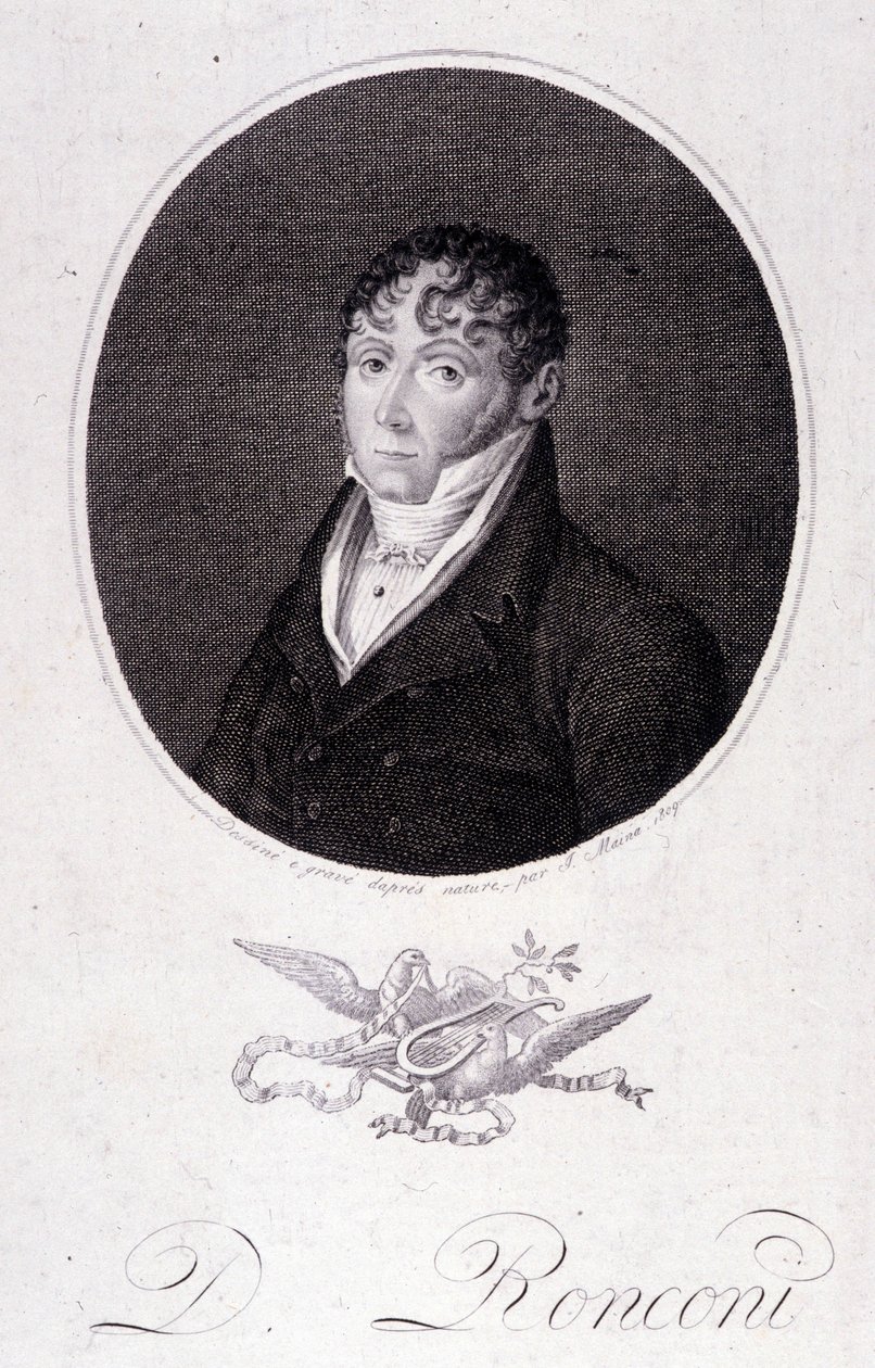 italialaisen tenorin Domenico RONCONIN muotokuva tekijältä Unknown artist