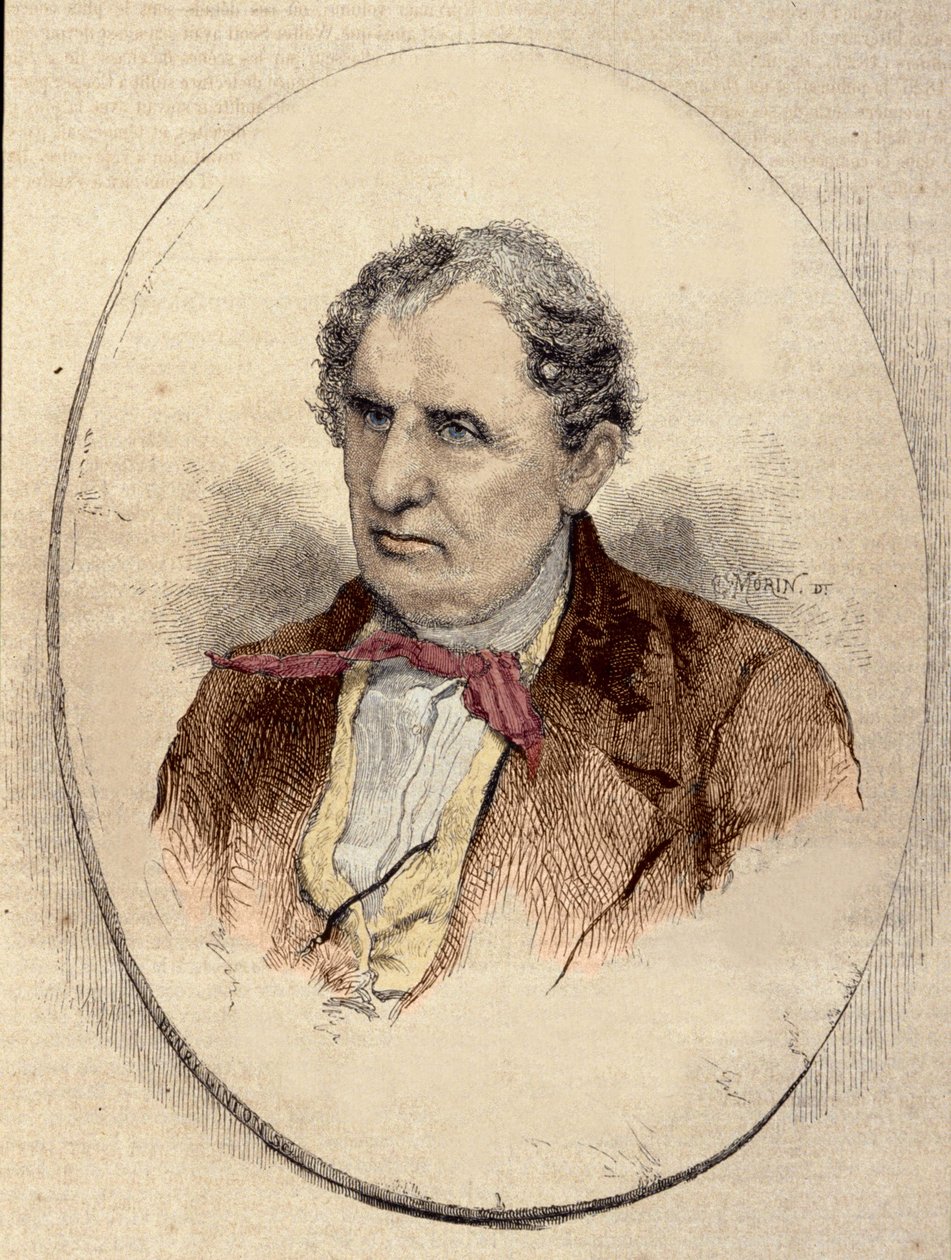muotokuva James Fenimore Cooperista (1789-1851), yhdysvaltalaisesta kirjailijasta. tekijältä Unknown artist
