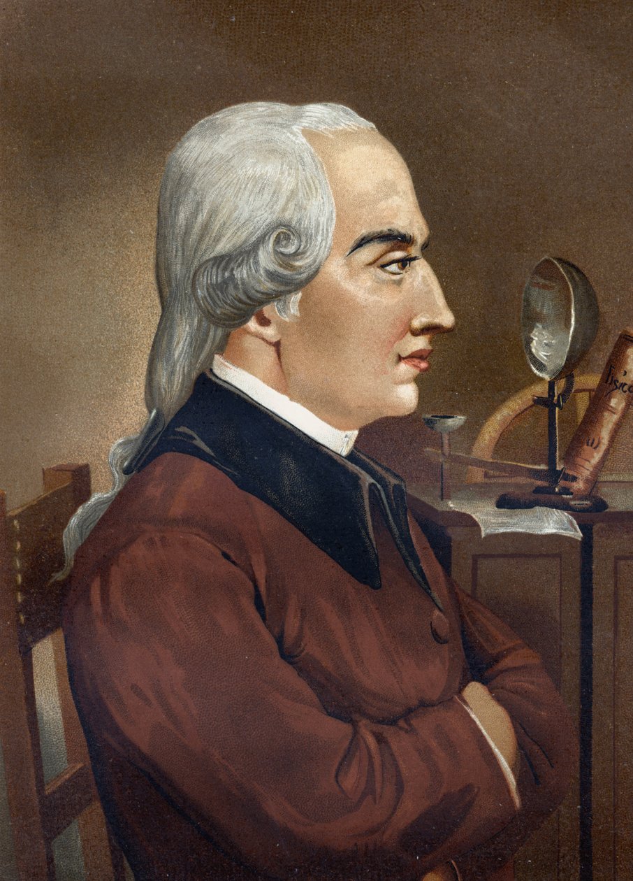 Joseph Blackin muotokuva. Skotlantilainen fyysikko ja kemisti (Bordeaux tekijältä Unknown artist