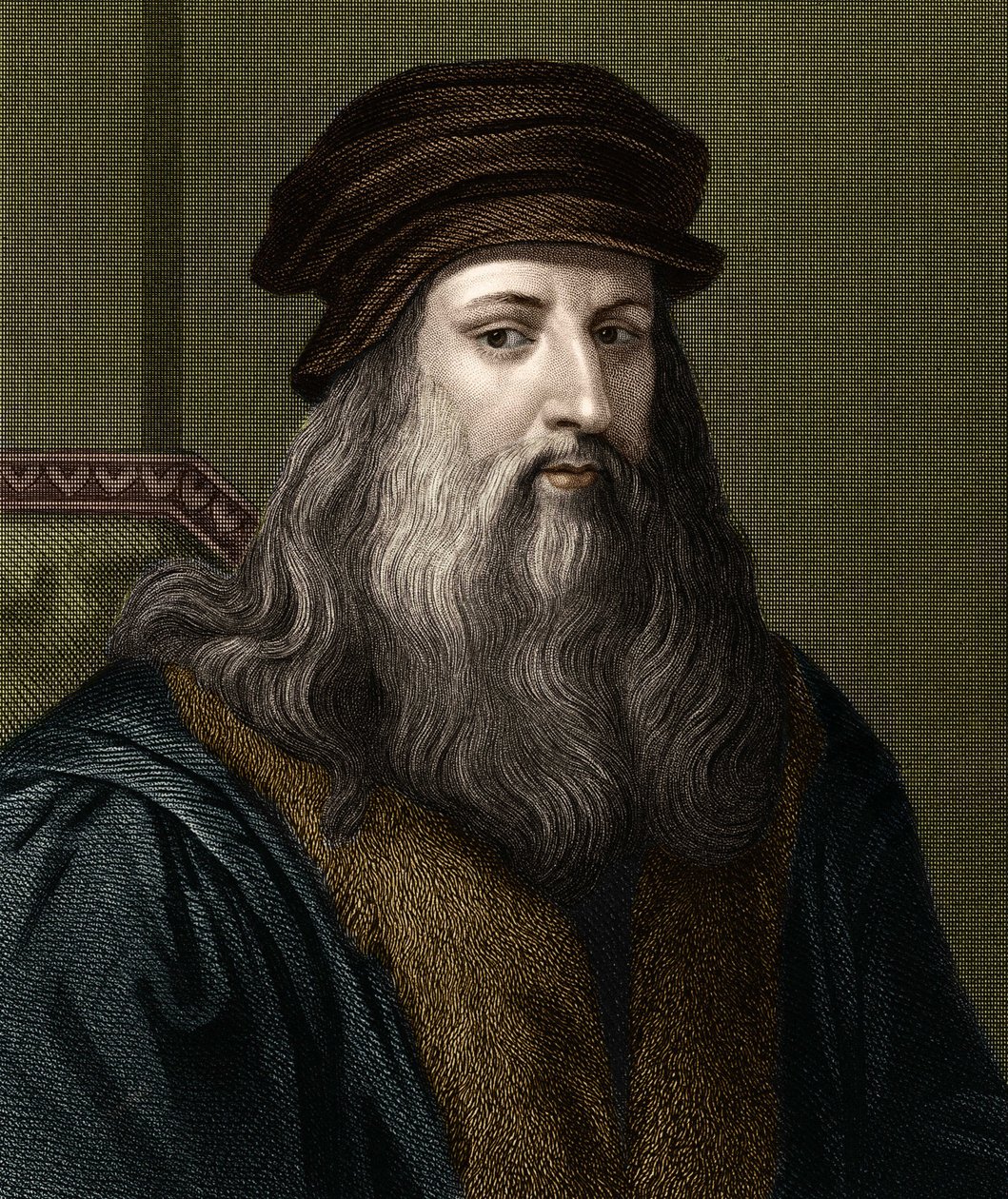 muotokuva Leonard de Vincistä (1452-1519) (Leonardo da Vinci), italialainen taidemaalari. tekijältä Unknown artist