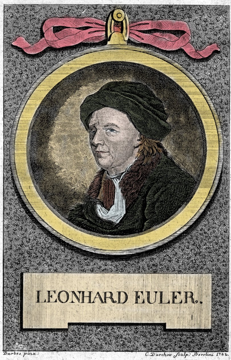 Leonhard Eulerin muotokuva. Sveitsiläinen matemaatikko (1707-1783). tekijältä Unknown artist