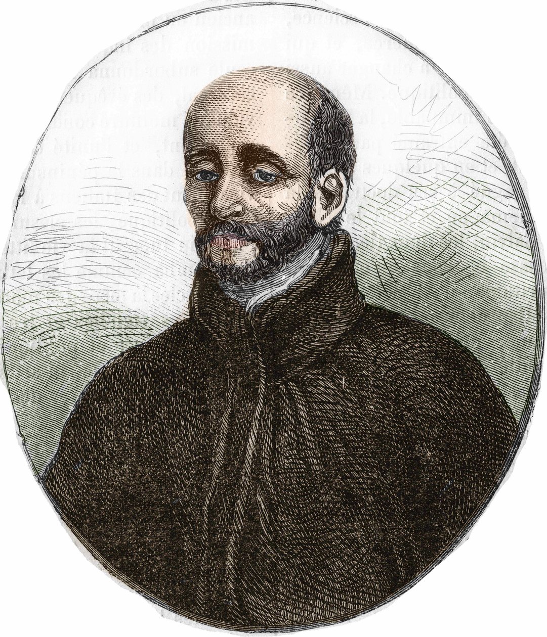 Pyhän Ignatius Loyolalaisen (1491-1556), Jeesuksen seuran perustajan muotokuva. tekijältä Unknown artist