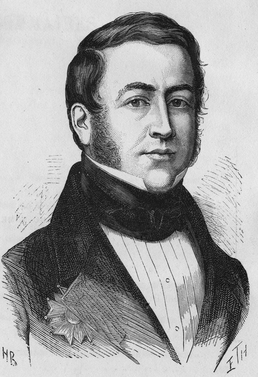 sisäministerin MONTALIVETin kreivin muotokuva vuonna 1832. tekijältä Unknown artist