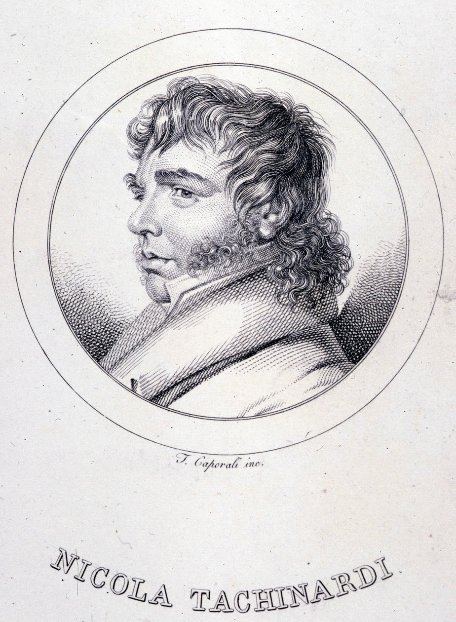 muotokuva italialaisesta tenorista Tachinardista (Nicola Tacchinardi) (Livorno tekijältä Unknown artist