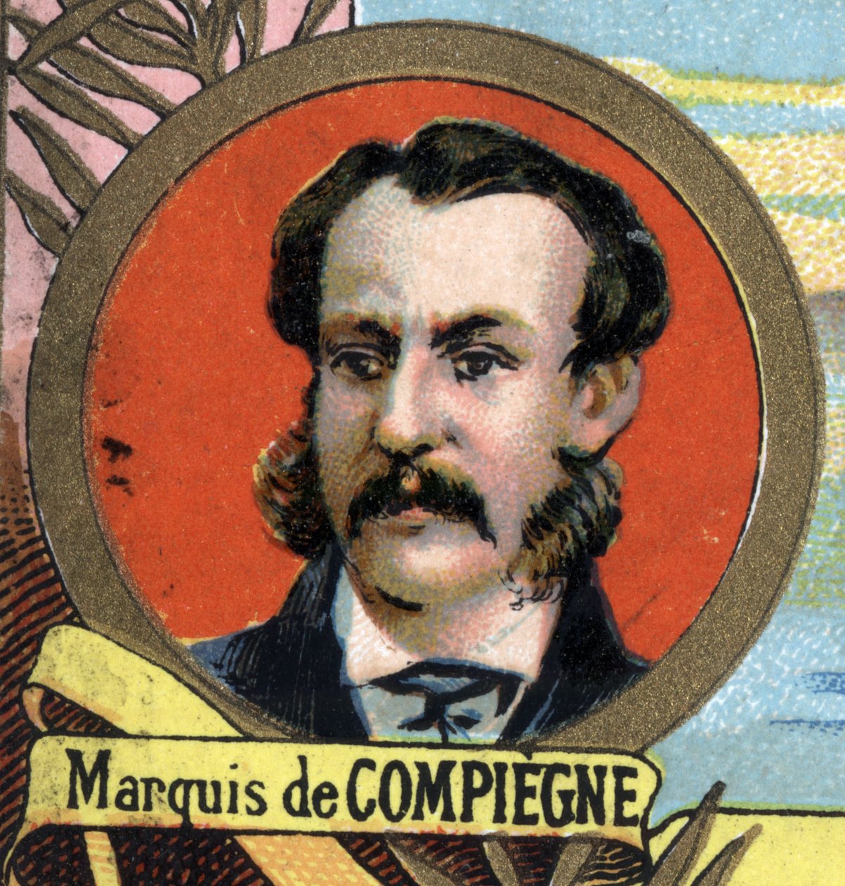 muotokuva markiisi de Compiegnesta (Louis Eug¿ne Henri Dupont), ranskalaisesta matkailijasta 1846-1877. tekijältä Unknown artist