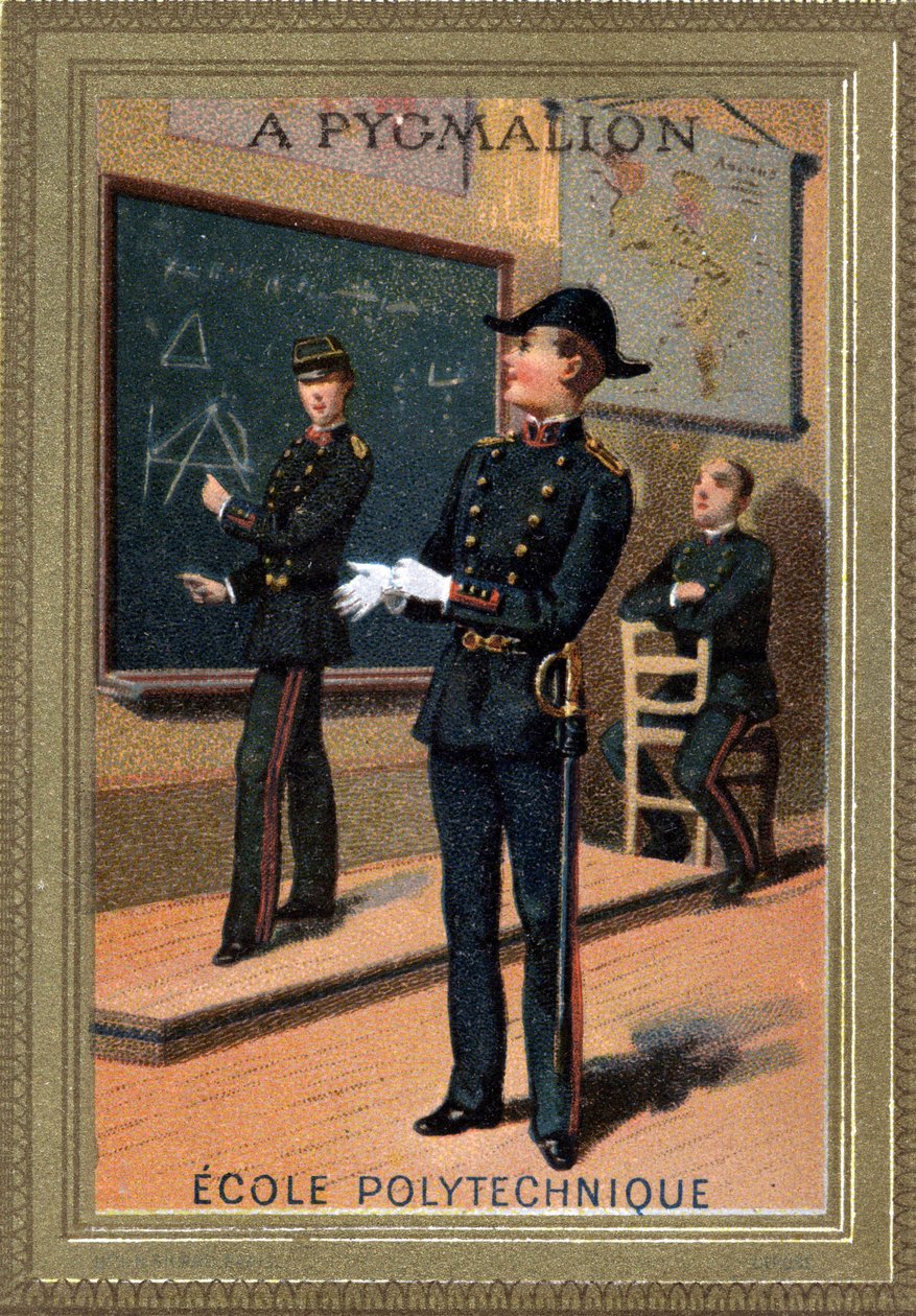 Ecole Polytechniquen opiskelijat. Kromolitografia. 1800-luvun loppu. tekijältä Unknown artist