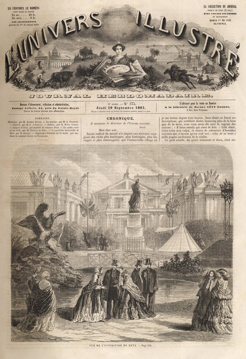 vuoden 1861 kansainvälinen näyttely Metzissä - Metzin maailmannäyttely - vuoden 1861 maailmankuulu tekijältä Unknown artist