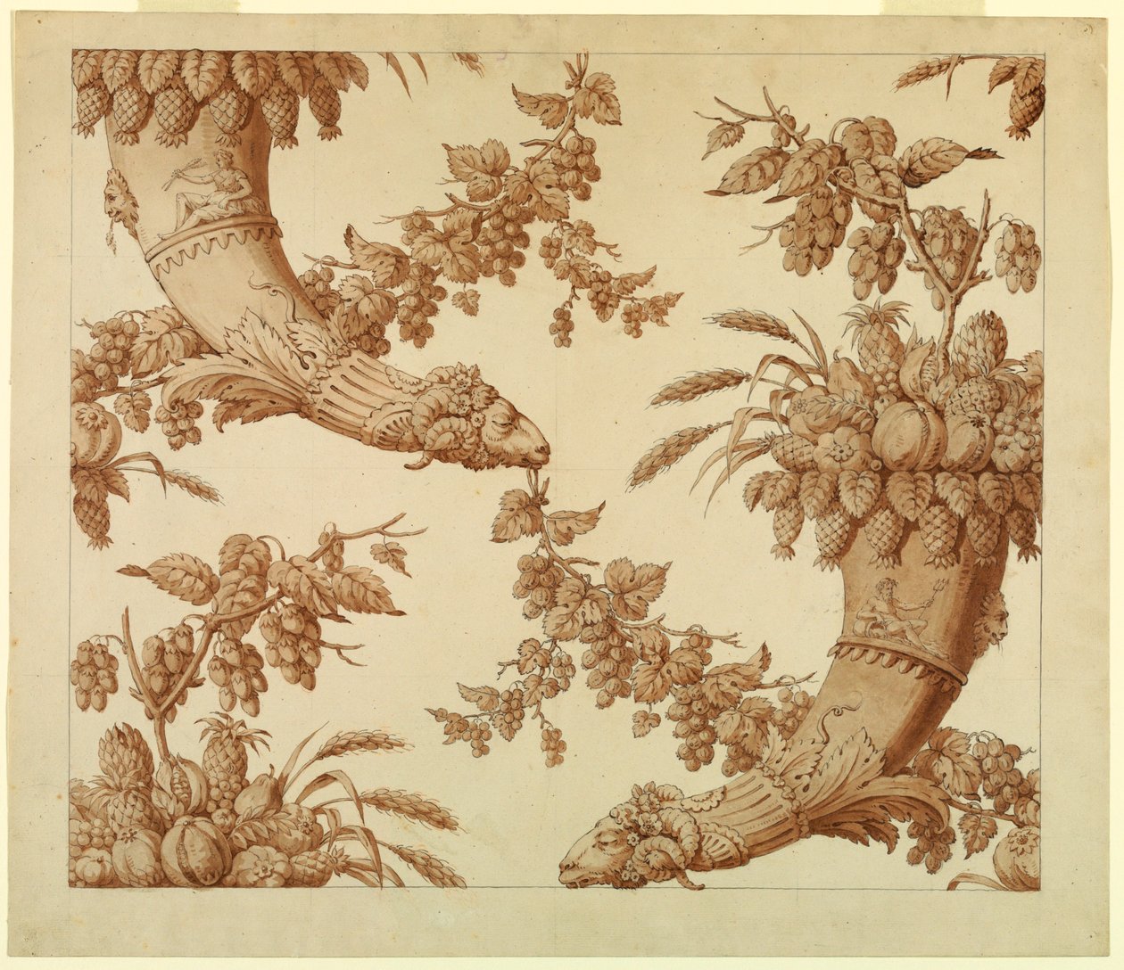 Piirros, silkkidamastin piirros:, 1800-1815 tekijältä Unknown artistUnknown artist