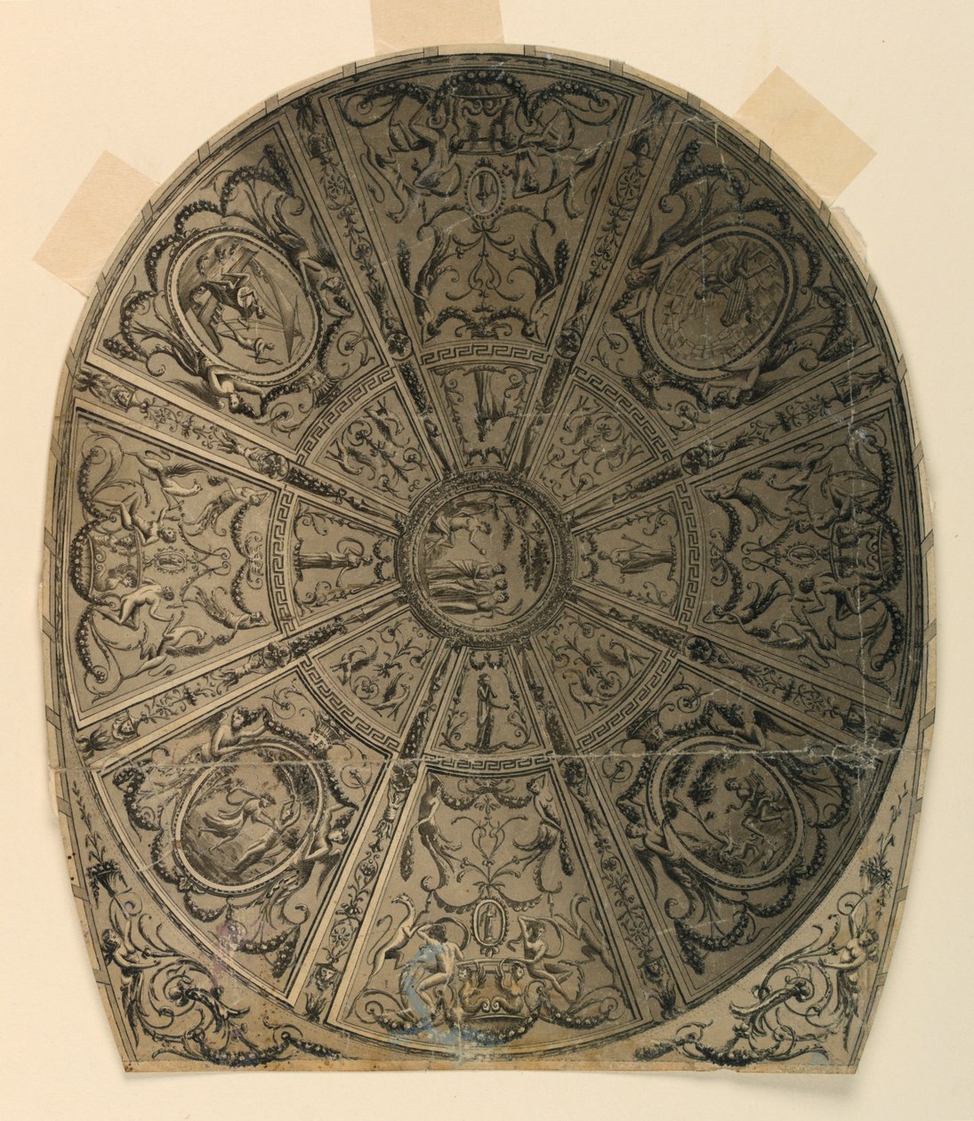 Piirustus, kattosuunnittelu: 1790. tekijältä Unknown artistUnknown artist