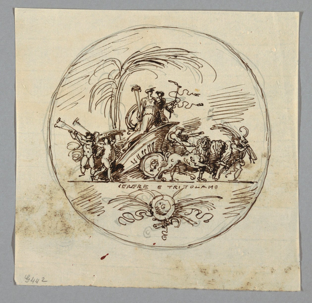 Piirustus, Ceres ja Triptolemus, 1800-1820 tekijältä Unknown artistUnknown artist