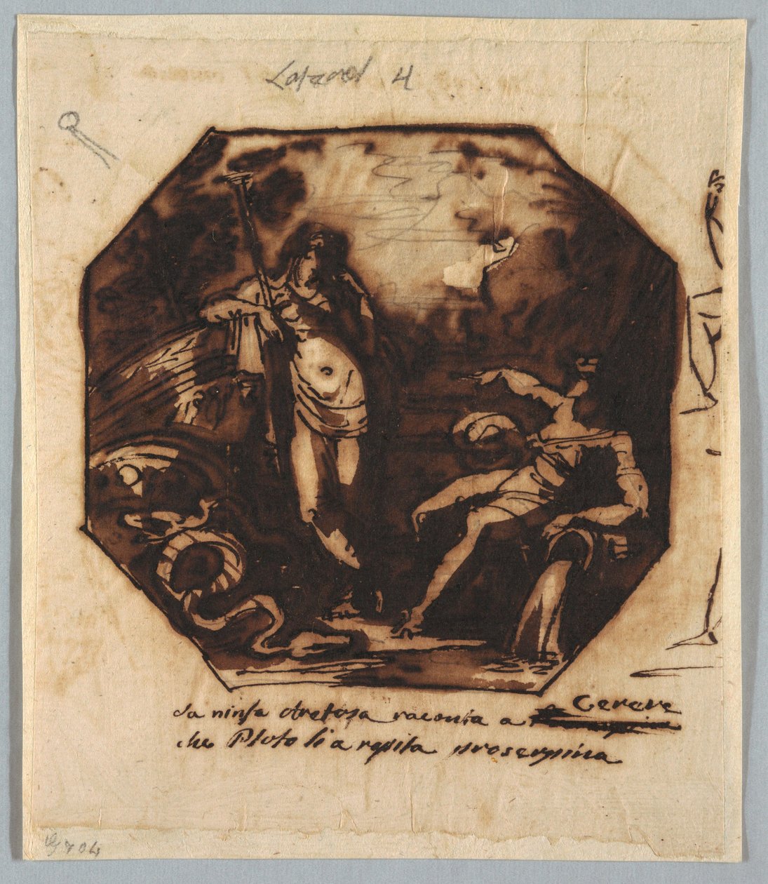 Piirros, Ceresille kerrotaan Proserpinan raiskauksesta, 1812. tekijältä Unknown artistUnknown artist