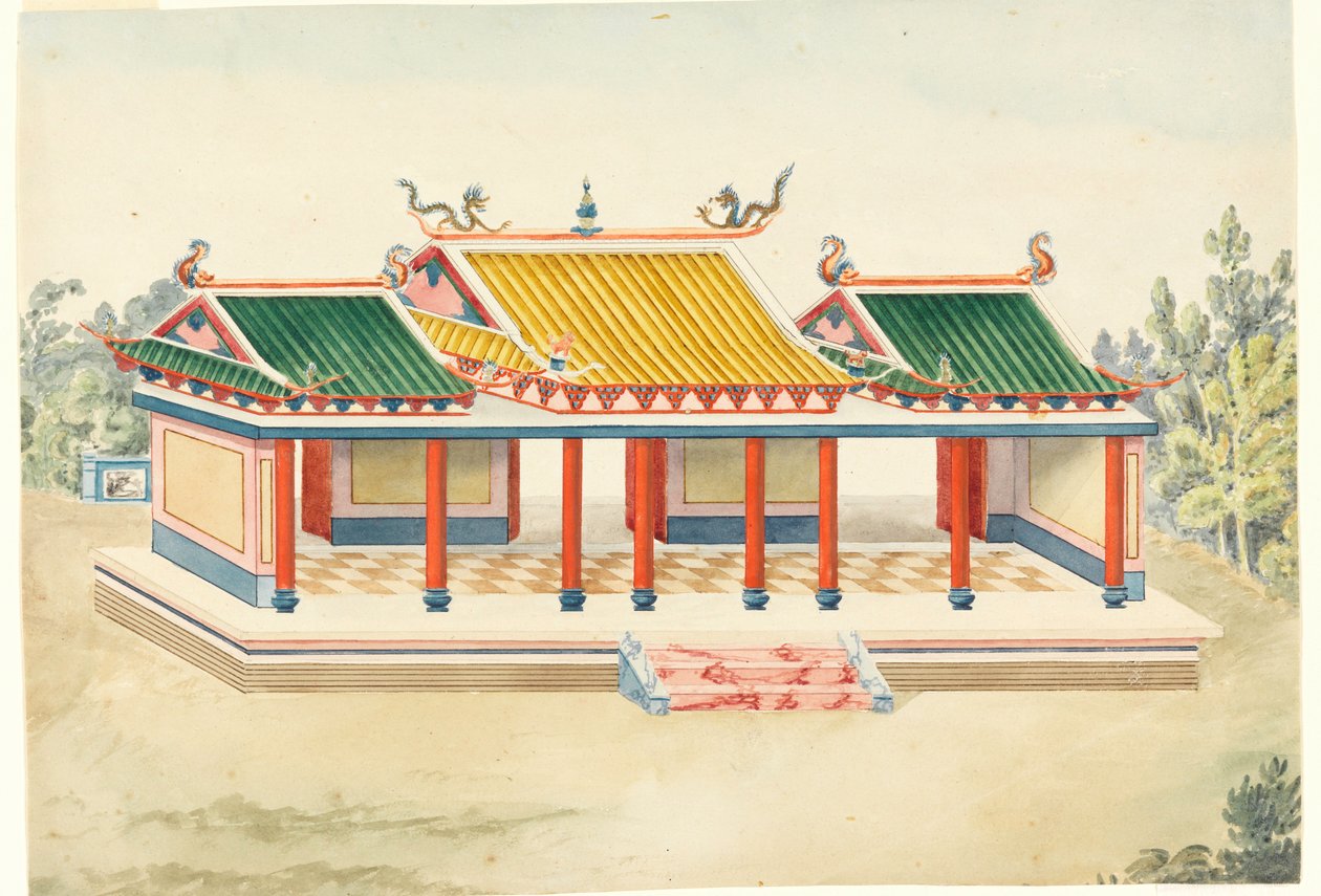 Piirustus, Chinoiserie-paviljonki, 1815-22 tekijältä Unknown artistUnknown artist