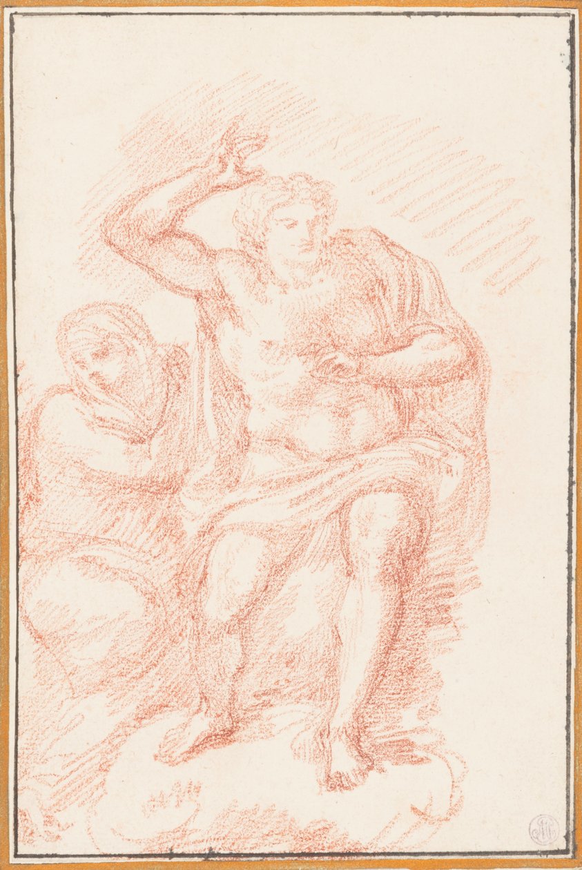 Piirros, Kristus ja Maria viimeisestä tuomiosta, n. 1759-70. tekijältä Unknown artistUnknown artist