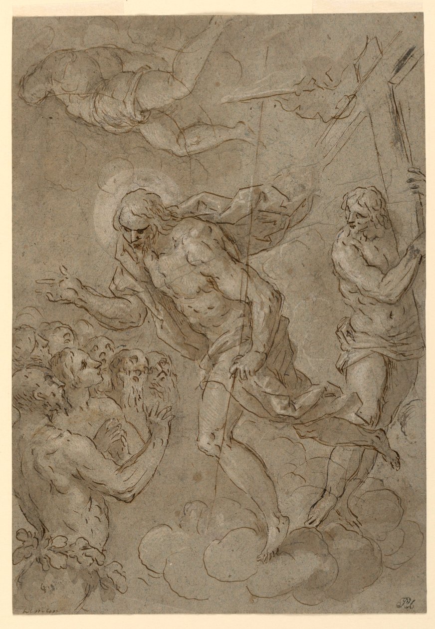 Piirros, Kristus Limbossa, 1625-1628 tekijältä Unknown artistUnknown artist