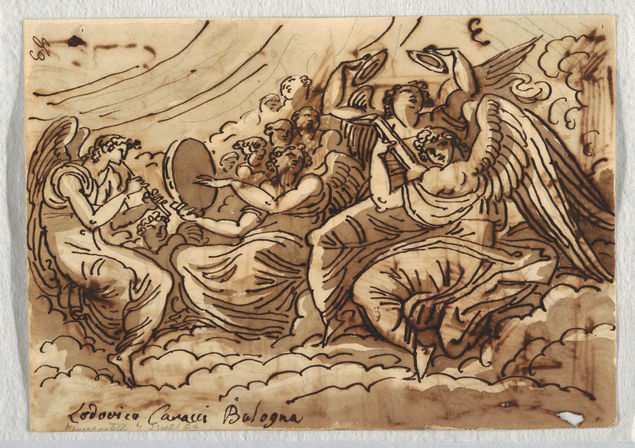 Piirros, Enkelten konsertti, 1813-18 tekijältä Unknown artistUnknown artist