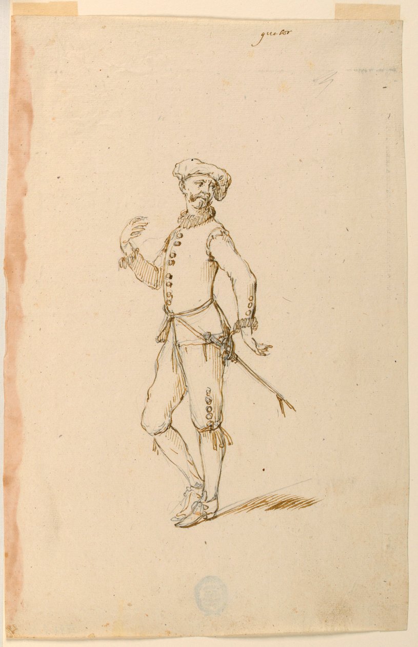 Piirustus, pukusuunnittelu: n. 1720. tekijältä Unknown artistUnknown artist