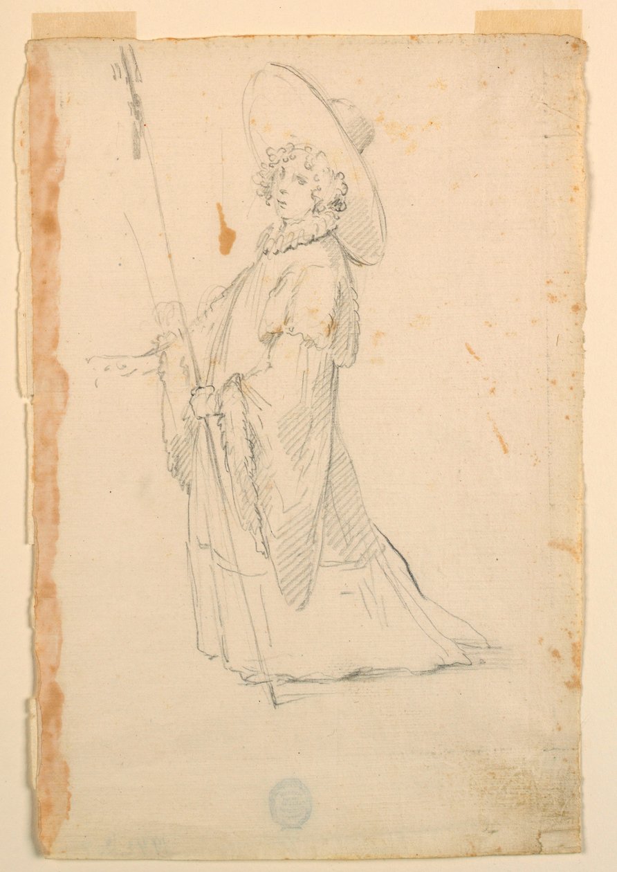 Piirustus, pukusuunnittelu: 1720, n. 1720. tekijältä Unknown artistUnknown artist