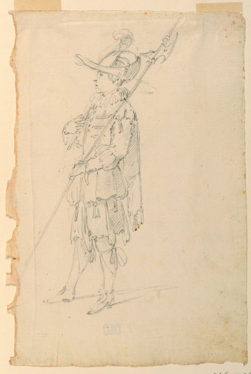 Piirustus, pukusuunnittelu: 1720, n. 1720. tekijältä Unknown artistUnknown artist