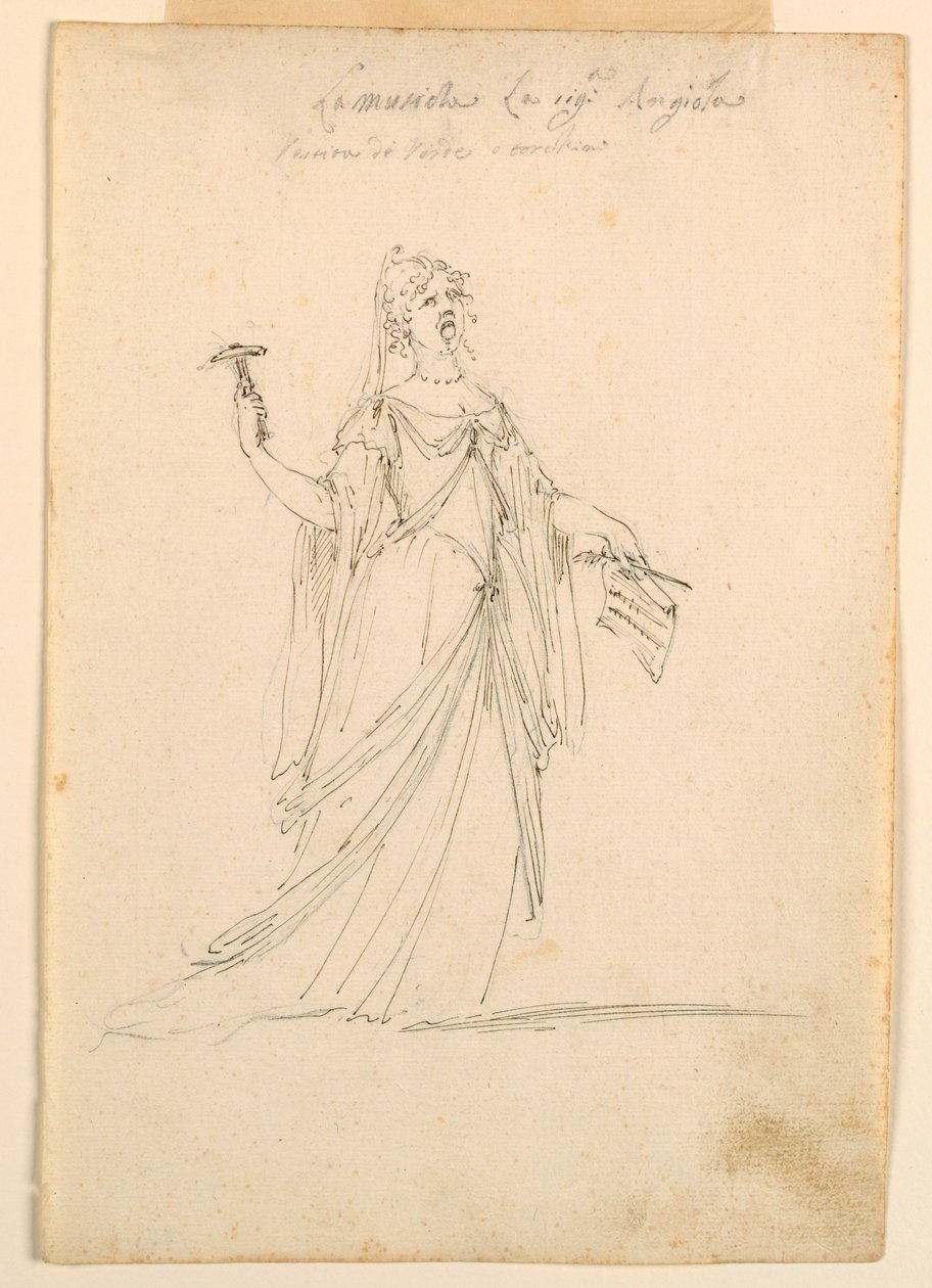 Piirustus, pukusuunnittelu: 1720, n. 1720. tekijältä Unknown artistUnknown artist