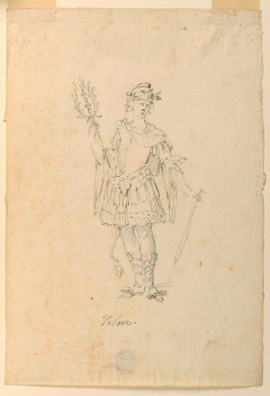 Piirustus, pukusuunnittelu: 1720. tekijältä Unknown artistUnknown artist