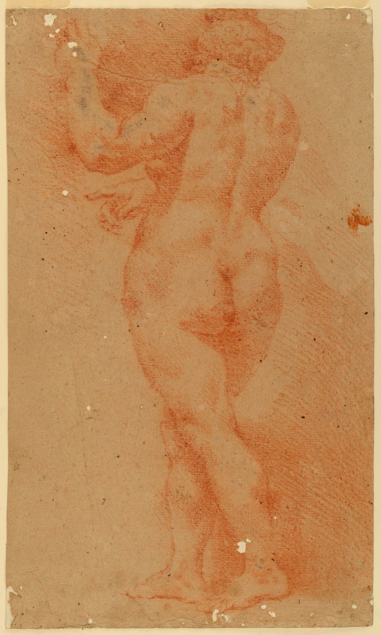 Piirustus, Counterproof Study of a Nude Woman, 1700-luvun alkupuoli tekijältä Unknown artistUnknown artist