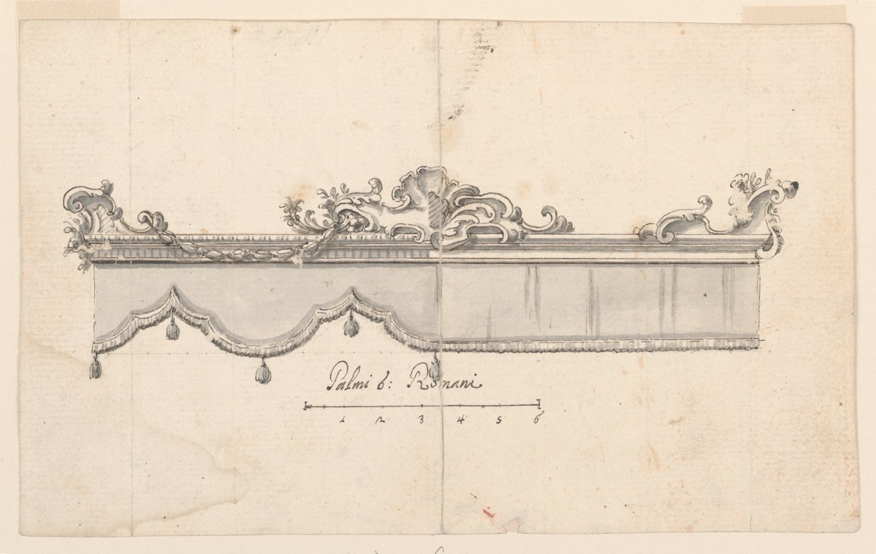 Piirustus, Katoksen harjaus (V: hahmoluonnoksia), n. 1750-75. tekijältä Unknown artistUnknown artist