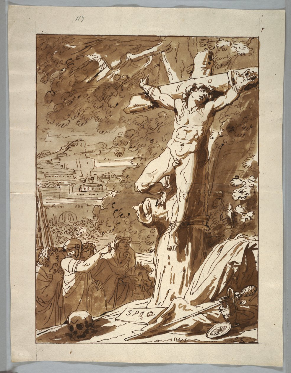Piirros, Ristiinnaulitseminen, 1815-1825 tekijältä Unknown artistUnknown artist