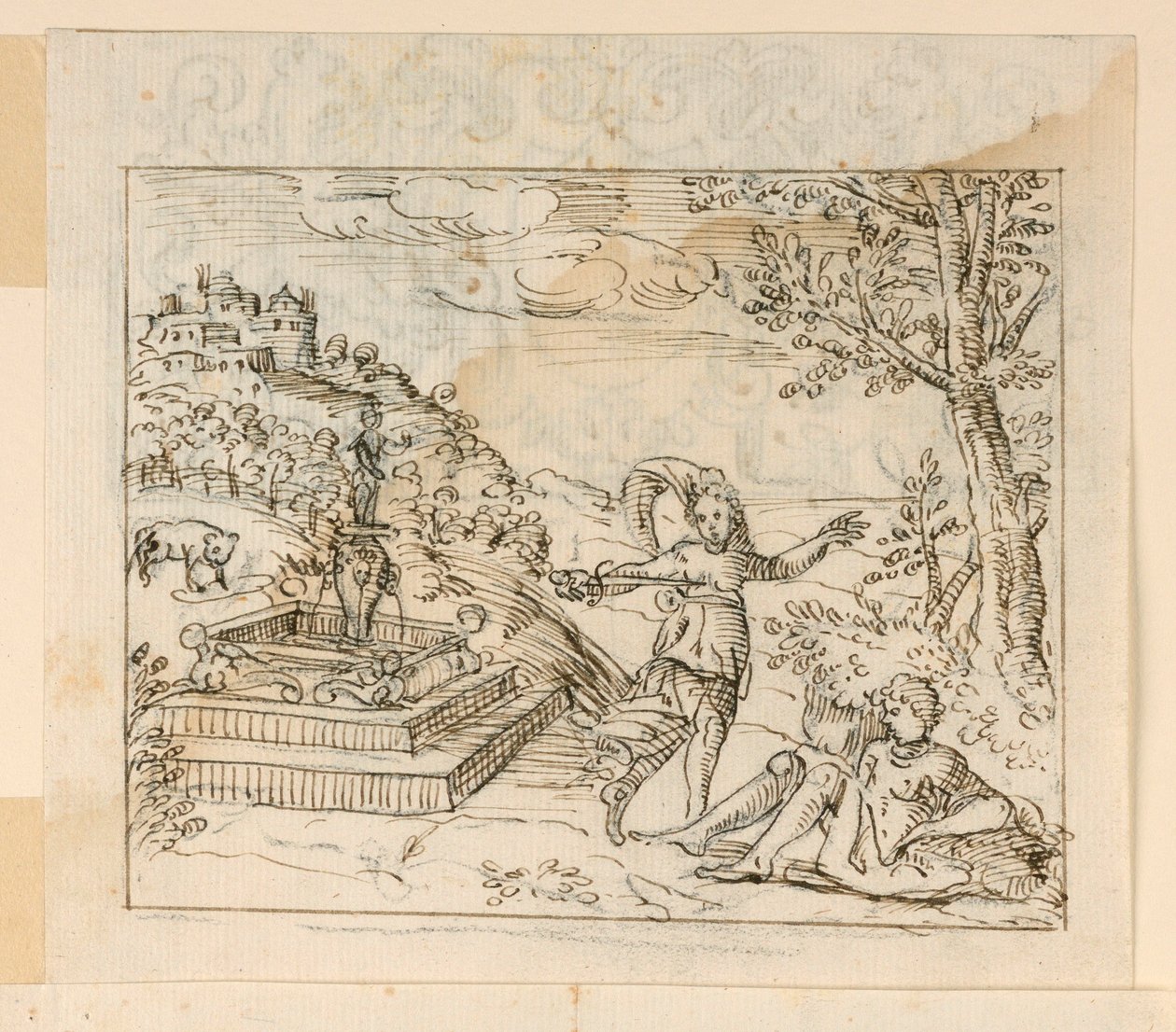 Piirros, Thisben kuolema, 1600-1625 tekijältä Unknown artistUnknown artist