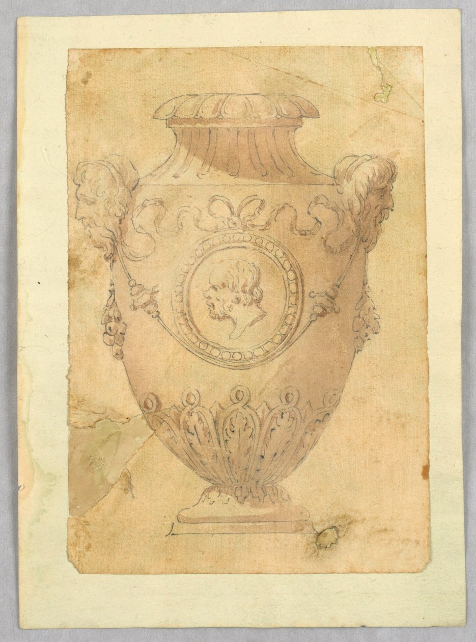 Piirustus, Kameovasiinimaljakon luonnos, 1800-luku tekijältä Unknown artistUnknown artist