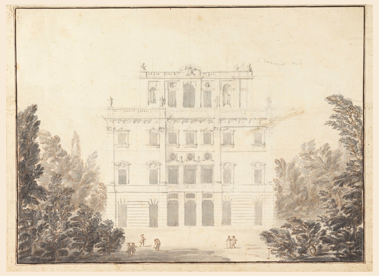 Piirustus, Puistokasinon suunnitelma, 1728-84. tekijältä Unknown artistUnknown artist