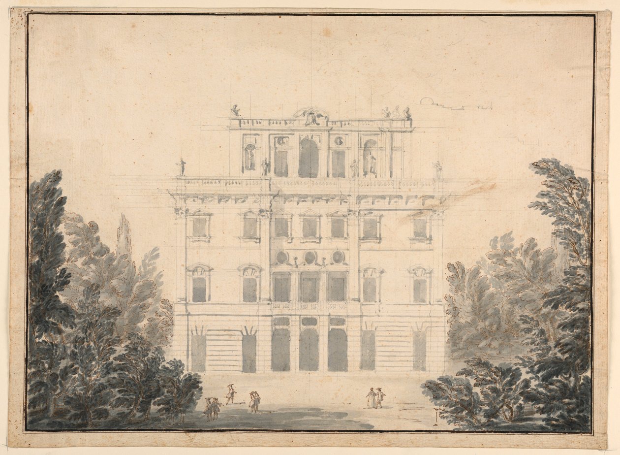 Piirustus, Puistokasinon suunnitelma, 1728-84. tekijältä Unknown artistUnknown artist