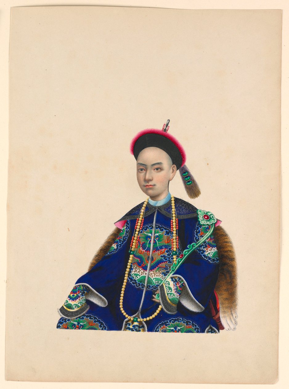Pienoismalli, istuvan miehen muotokuva, n. 1820-60. tekijältä Unknown artistUnknown artist