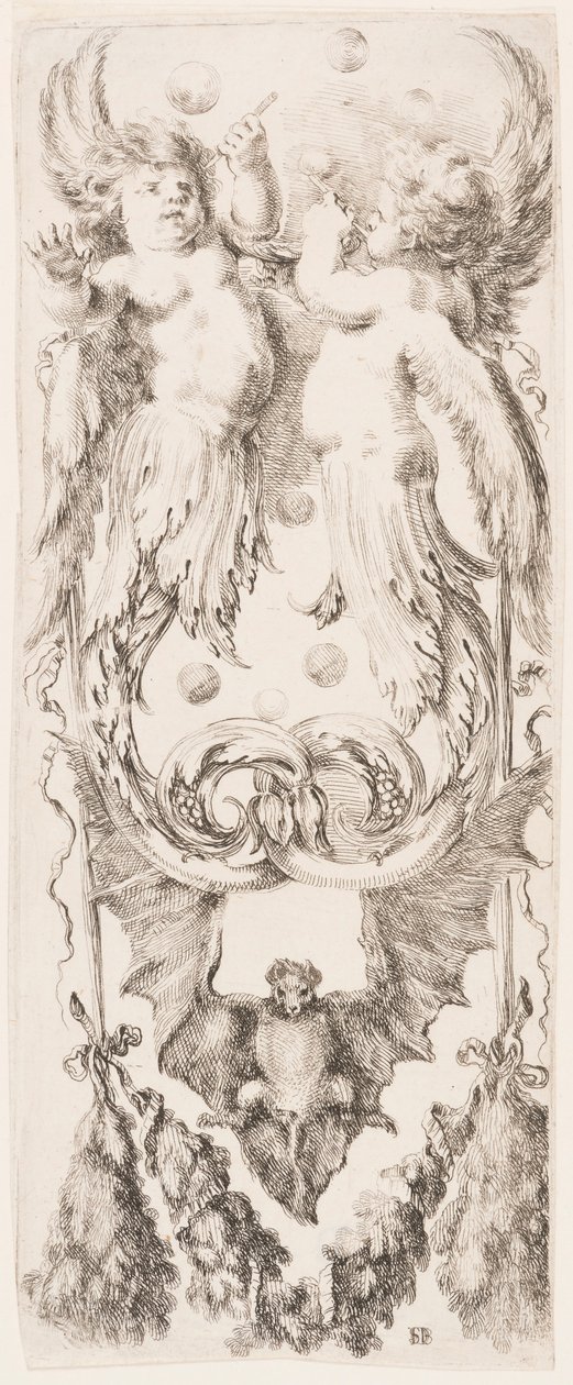 Vedos, Ornamentit tai groteskit (Groteskiornamentti), n. 1653. tekijältä Unknown artistUnknown artist