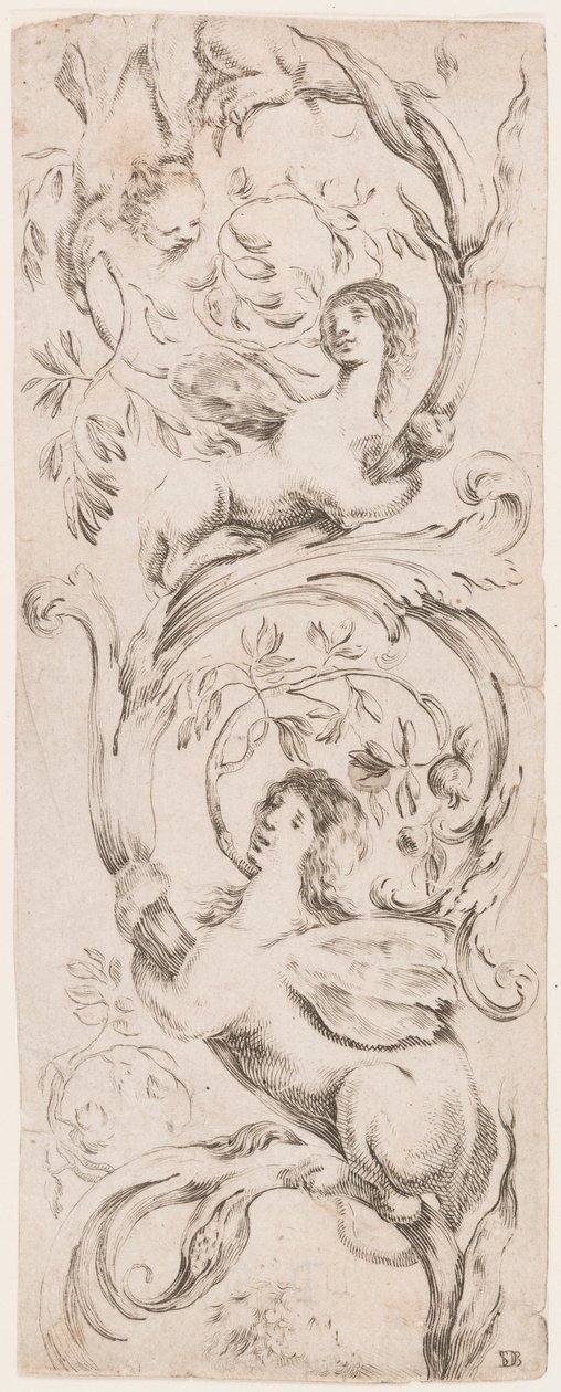 Vedos, Ornamentit tai groteskit (Groteskiornamentti), n. 1653. tekijältä Unknown artistUnknown artist