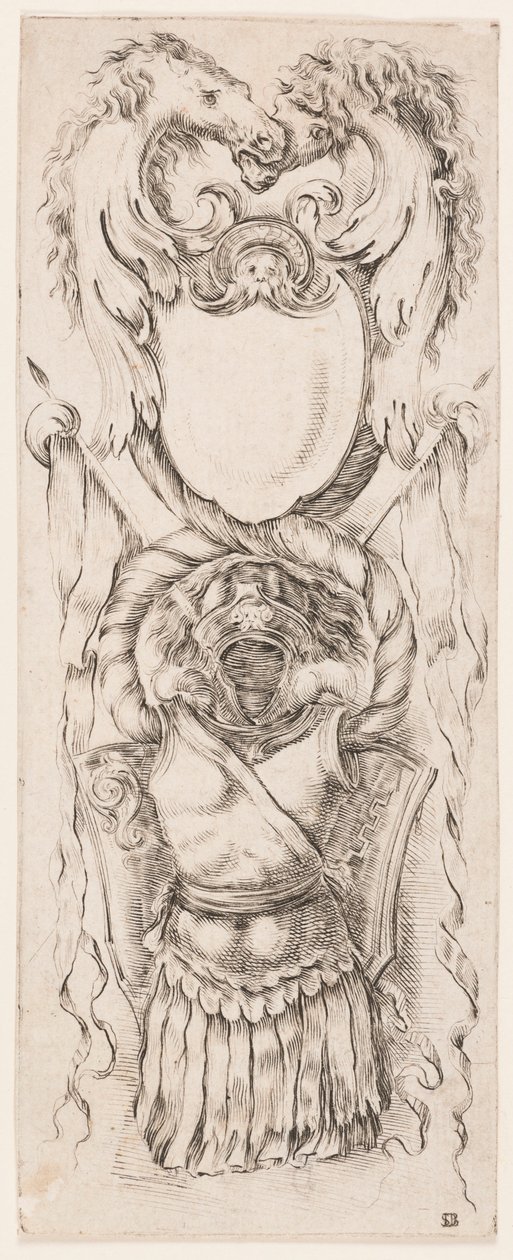 Vedos, Ornamentit tai groteskit (Groteskiornamentti), n. 1653. tekijältä Unknown artistUnknown artist