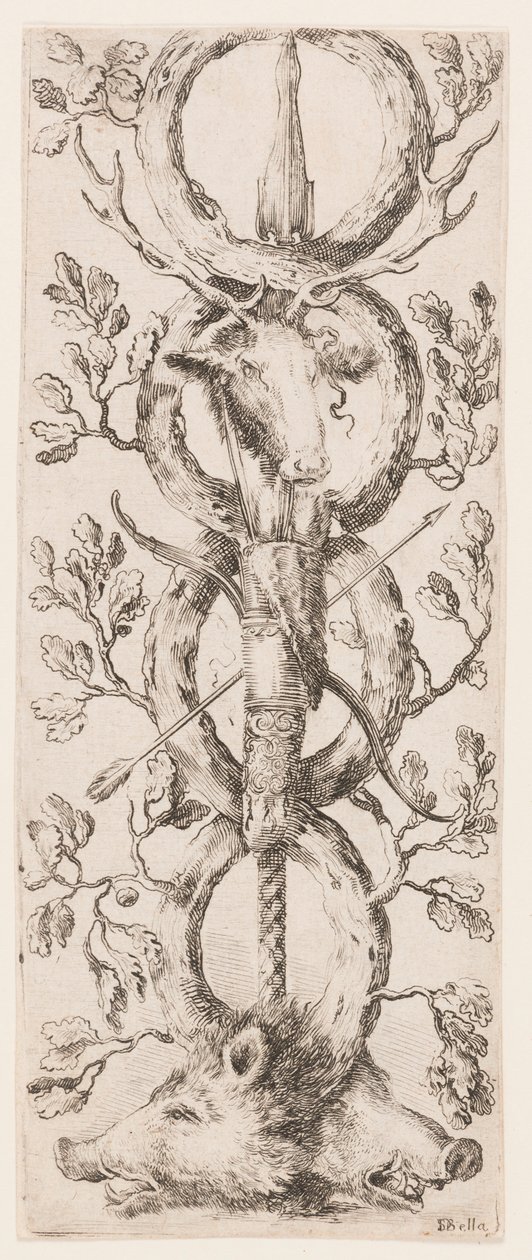Vedos, Ornamentit tai groteskit (Groteskiornamentti), n. 1653. tekijältä Unknown artistUnknown artist