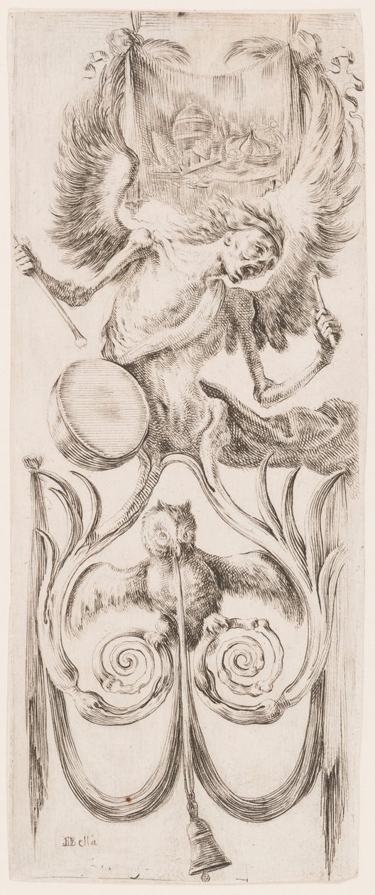 Vedos, Ornamentit tai groteskit (Groteskiornamentti), n. 1653. tekijältä Unknown artistUnknown artist