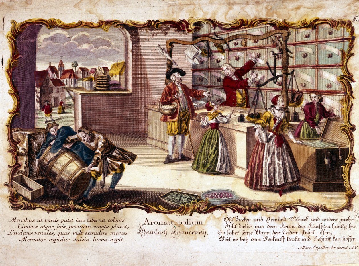 1700-luvun kaiverrus, joka edustaa hajuvettä. tekijältä Unknown artist