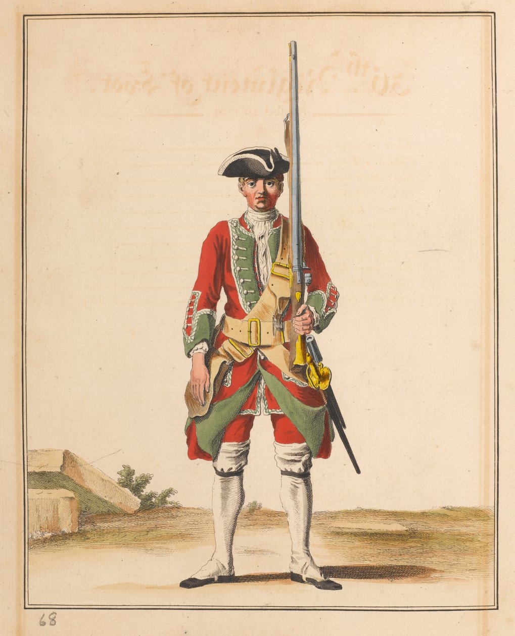 36. rykmentti jalka, 1742 noin tekijältä Unknown artist