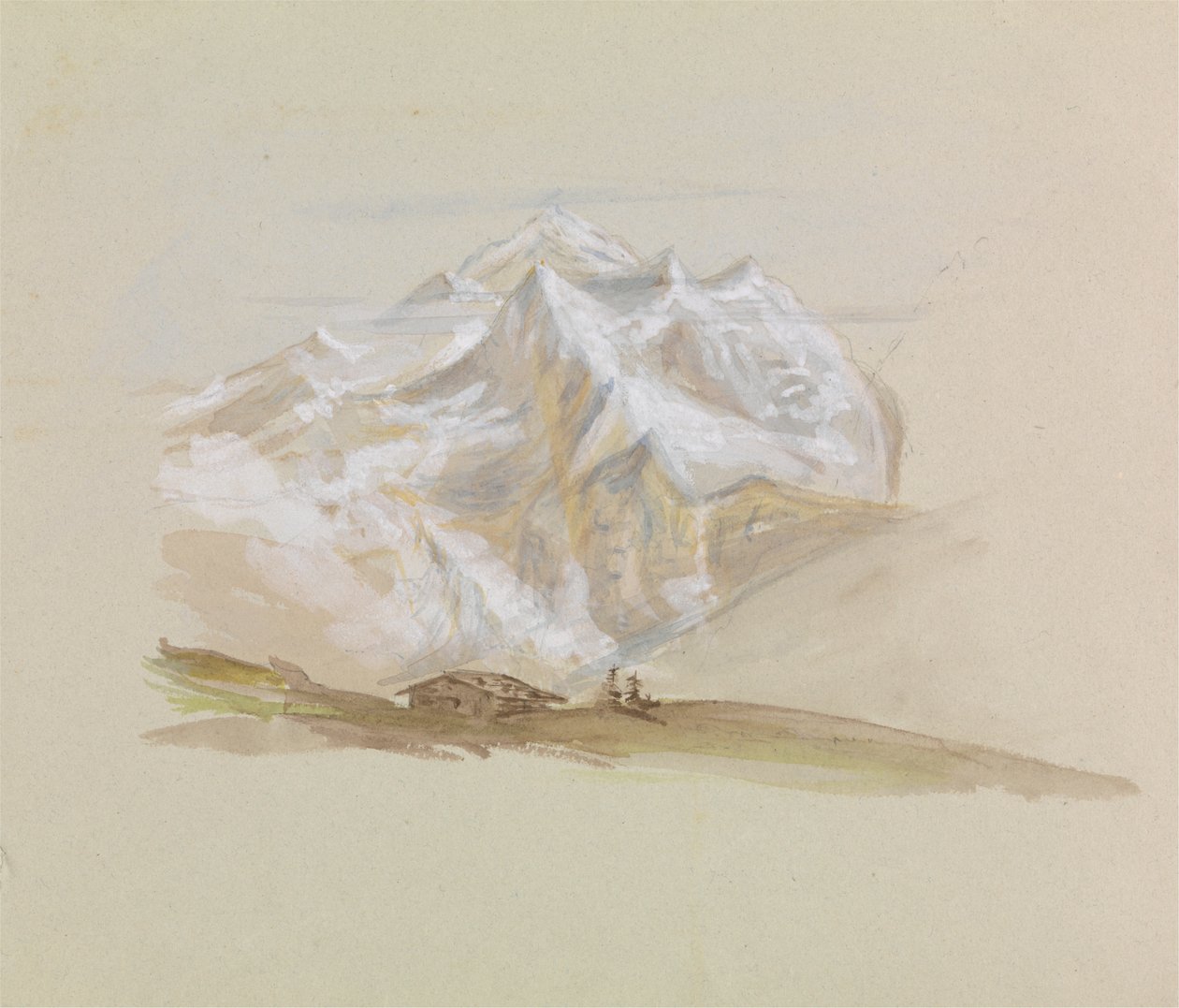Chalet vuoristossa tekijältä Unknown artist