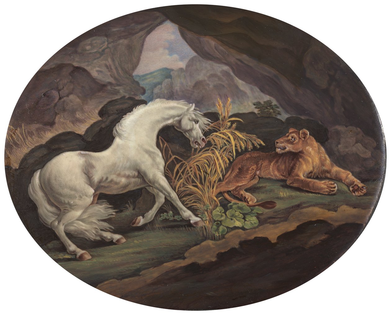 Leijonan pelkäämä hevonen tekijältä Unknown artist