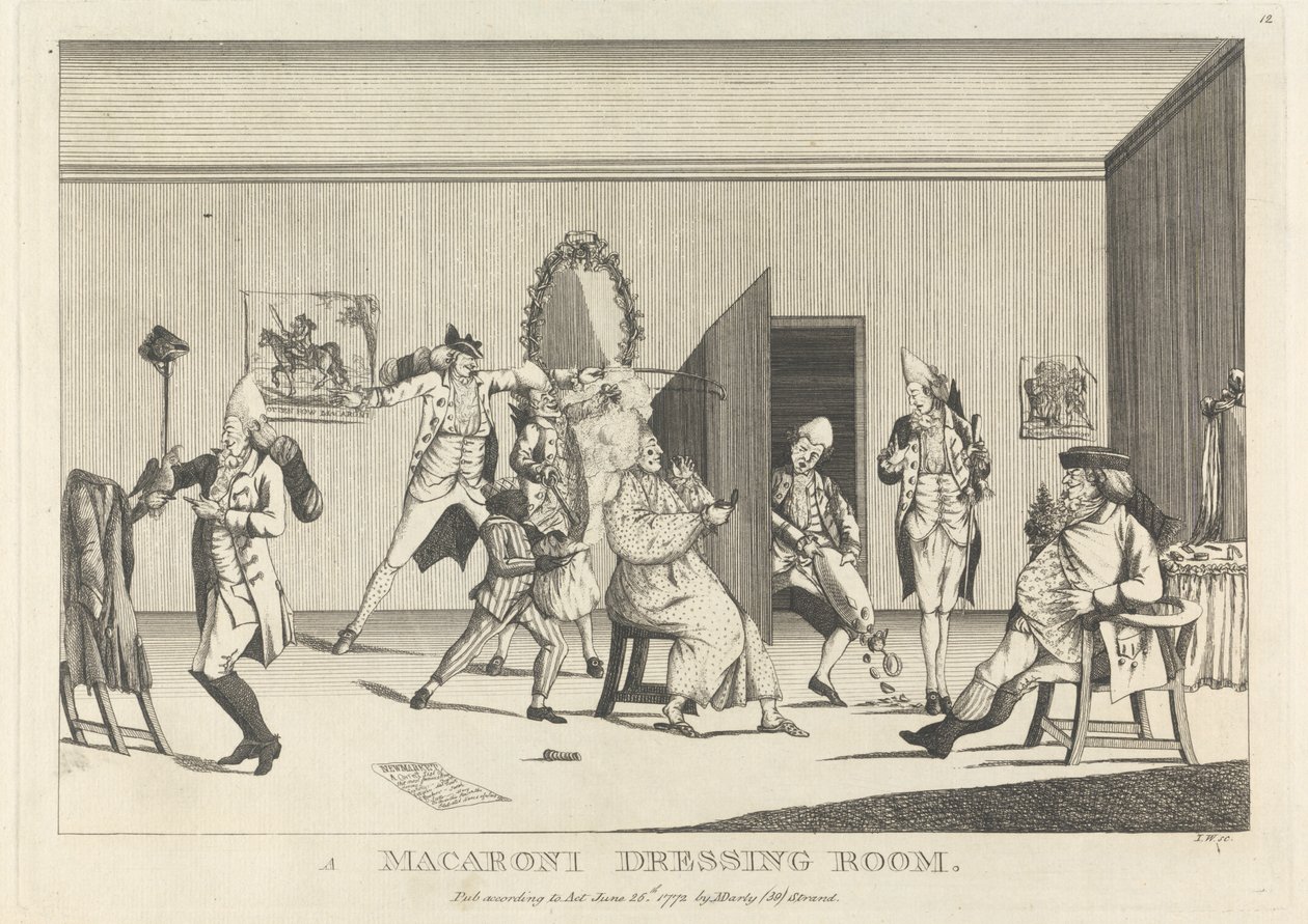 Makaroni-pukuhuone tekijältä Unknown artist