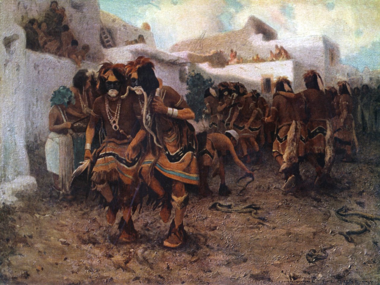 Rukous sateen puolesta, kirjasta "Amerikan intiaanit: J.F. Huckel 1920 (painettu). tekijältä Unknown artist